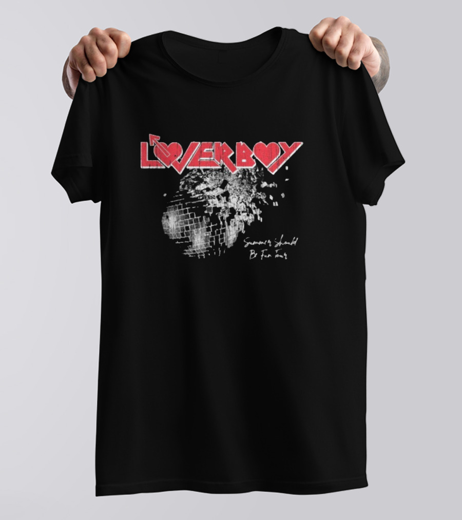 Loverboy Summer Should Be Fun Tour Disco Ball Design T-Shirt