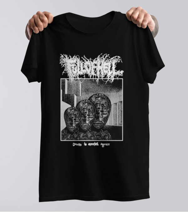 Full Of Hell Doors To Mental Agony Masked Faces Graphic T-Shirt