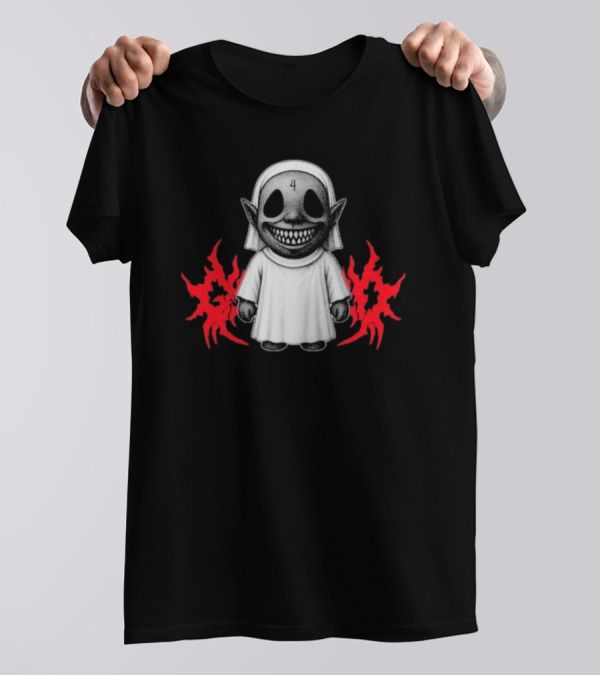 Ghost Supply Left Behind Smiling Figure With 4 Markings Retro Style T-Shirt