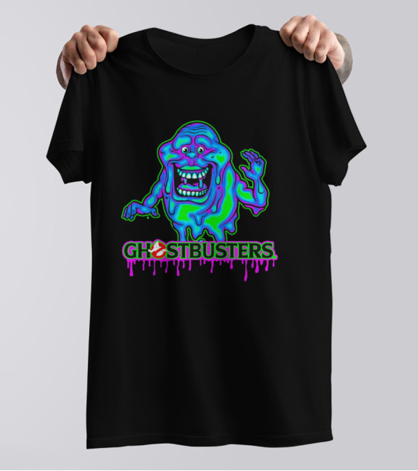Ghostbusters Slimer Neon Little Spud Cartoon Ooze Glow T-Shirt