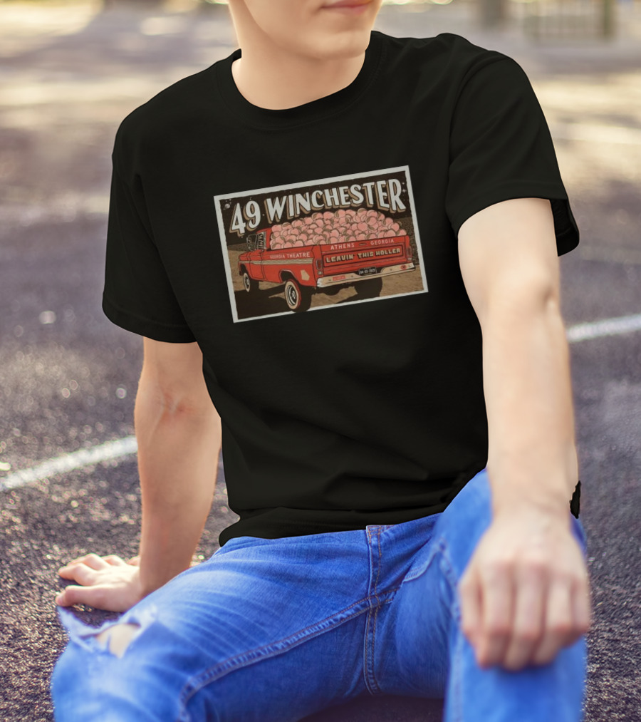 49 Winchester Georgia Theatre Athens April 3 2025 Leavin This Holler T-Shirt