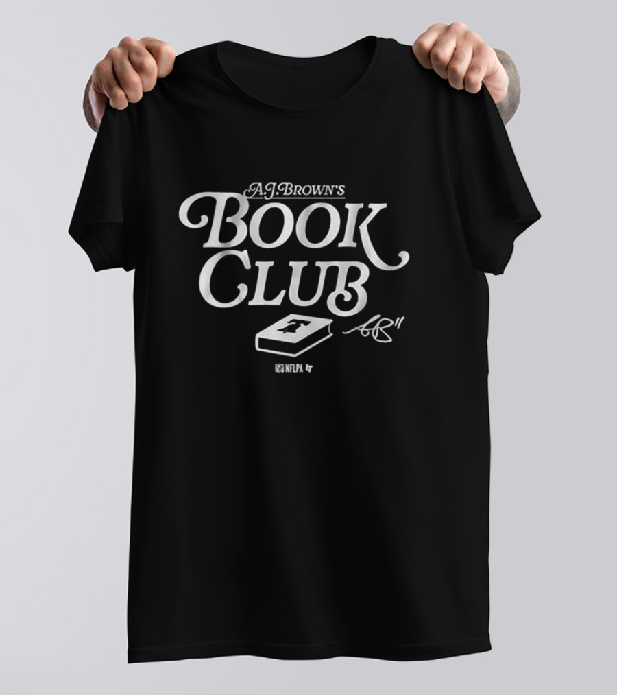 A.J. Brown’s Book Club Signature With Stylized Book And Number 11 T-Shirt