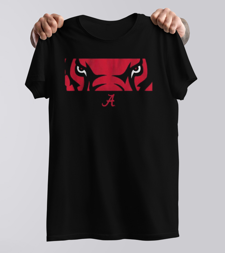 Alabama Crimson Tide Big Al Mascot Eyes With Iconic Red A T-Shirt