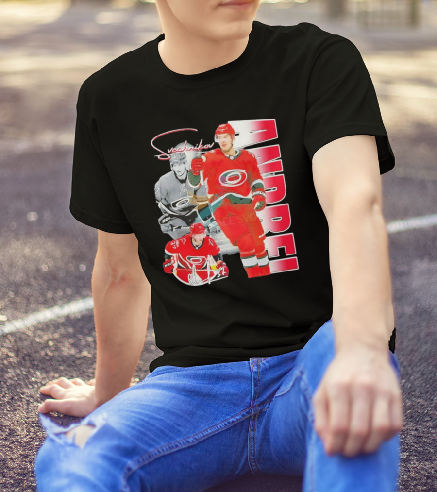 Andrei Svechnikov Carolina Hurricanes NHL Player 37 Signature T-Shirt