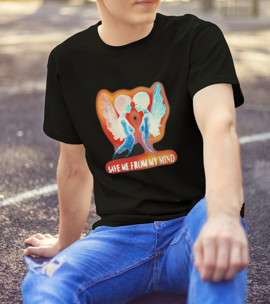 Angel Save Me From My Mind Wings Reflection T-Shirt
