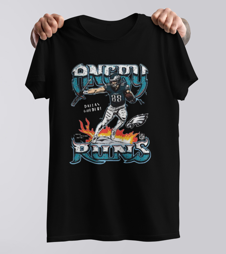 Angry Runs Philadelphia Eagles NFL Dallas Goedert 2024 T-Shirt