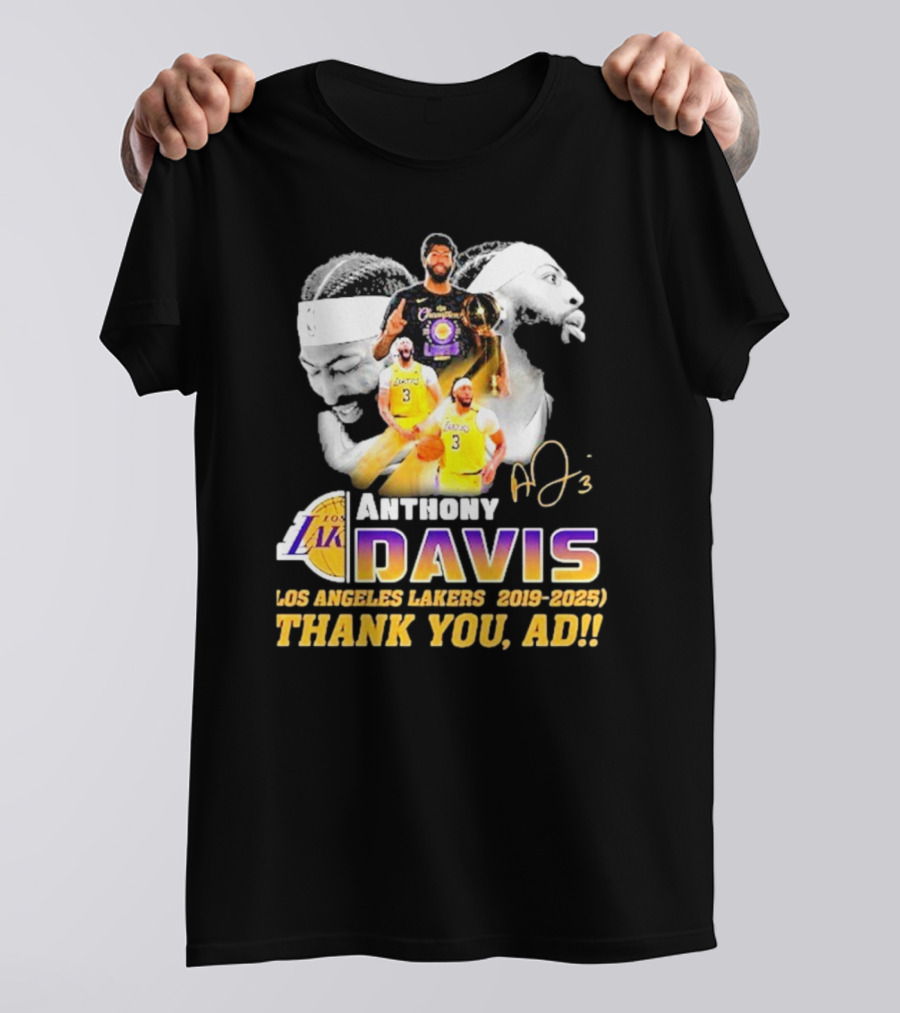 Anthony Davis Los Angeles Lakers 2019-2025 Thank You AD NBA Champion 2020 T-Shirt
