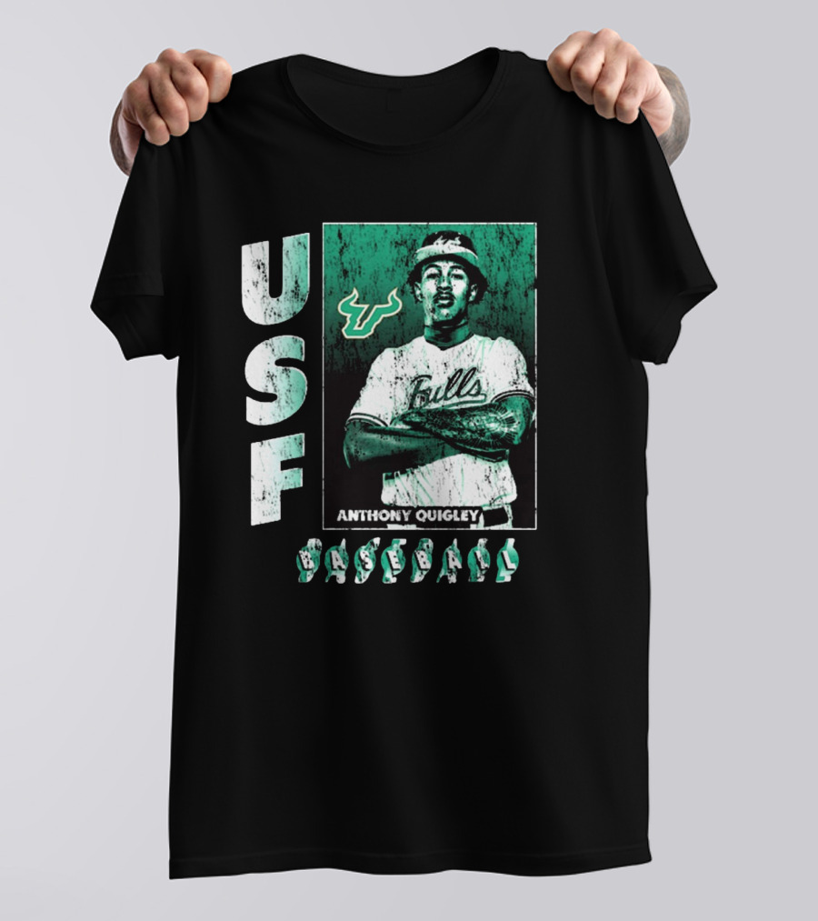 USF Bulls Anthony Quigley Baseball Vintage NCAA Division I T-Shirt