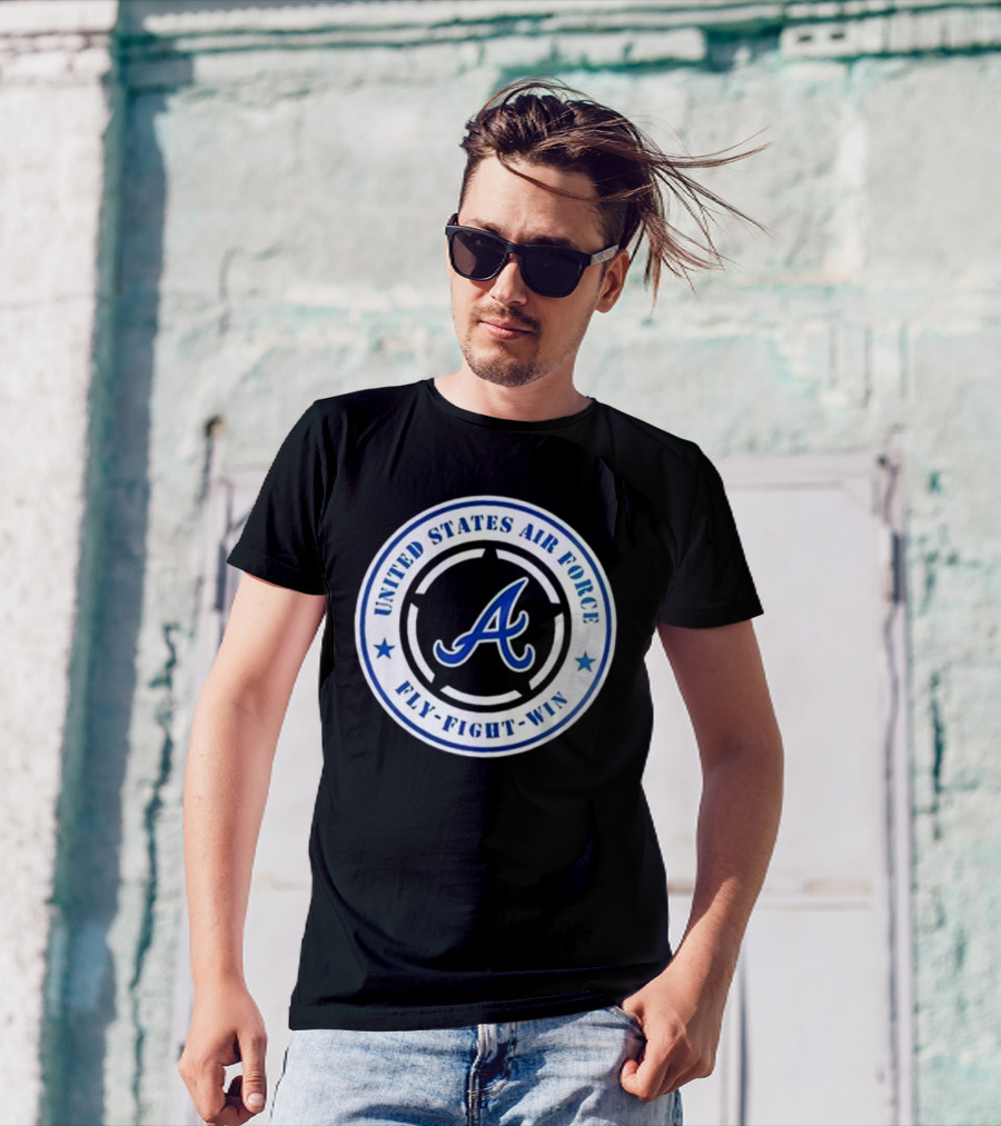 Atlanta Braves United States Air Force Fly Fight Win Military Appreciation Night 2025 T-Shirt