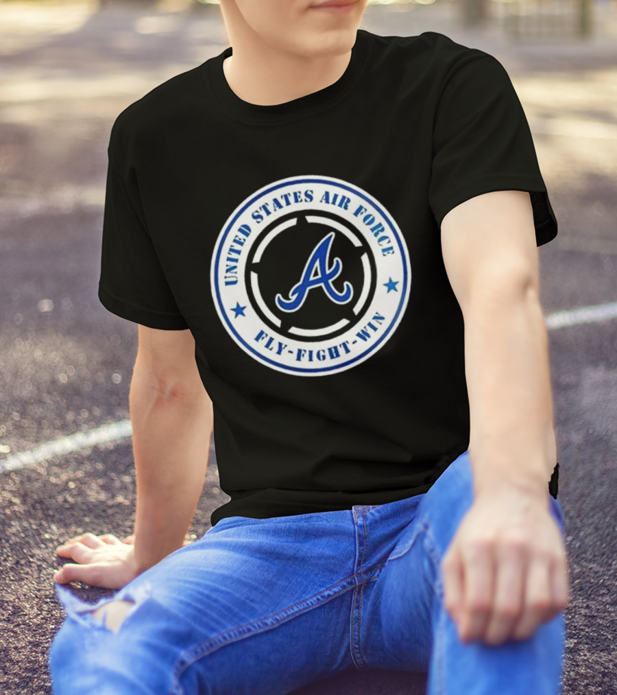 Atlanta Braves United States Air Force Fly Fight Win Military Appreciation Night 2025 T-Shirt