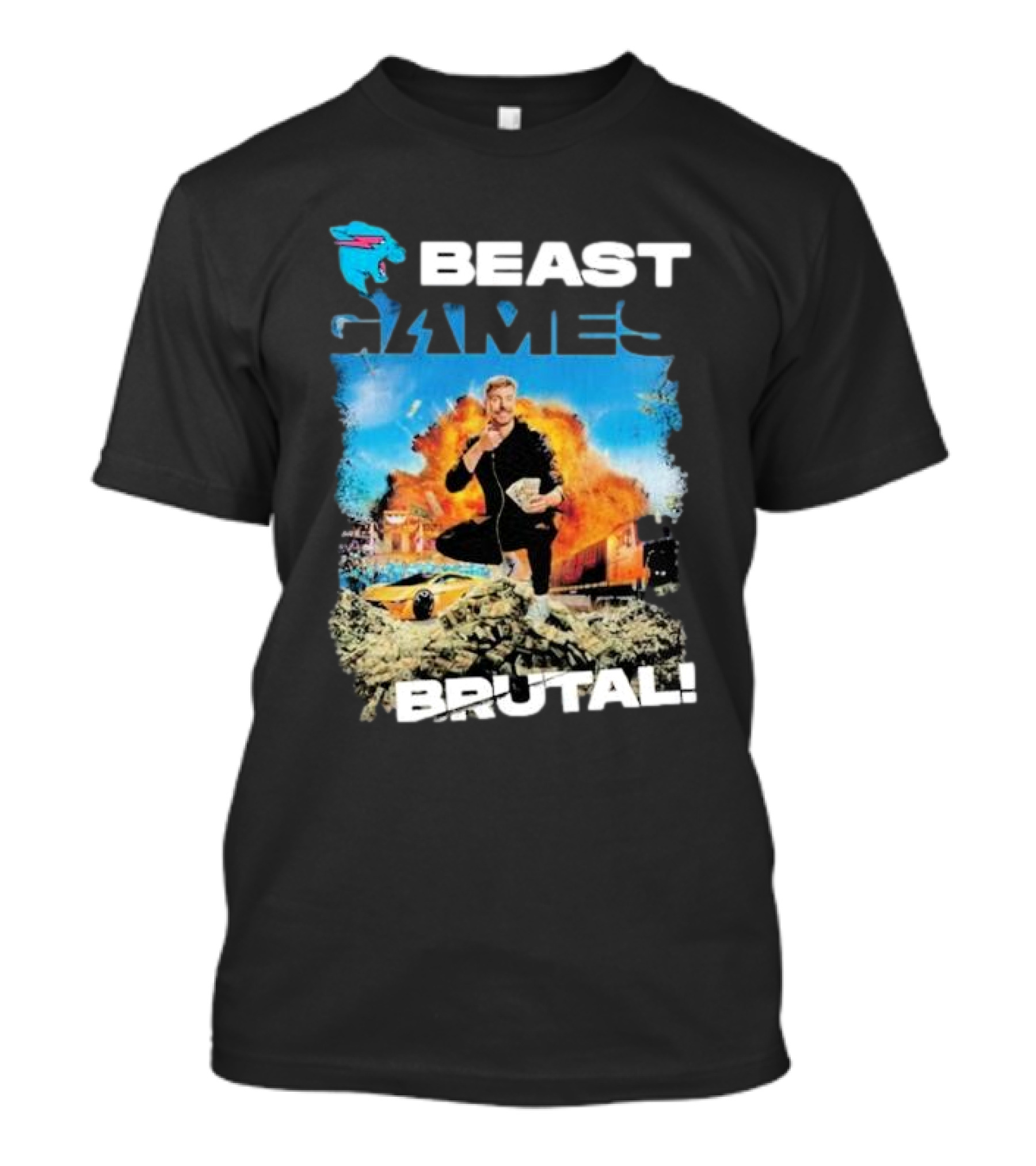 Beast Games Brutal Explosive Action Scene T-Shirt