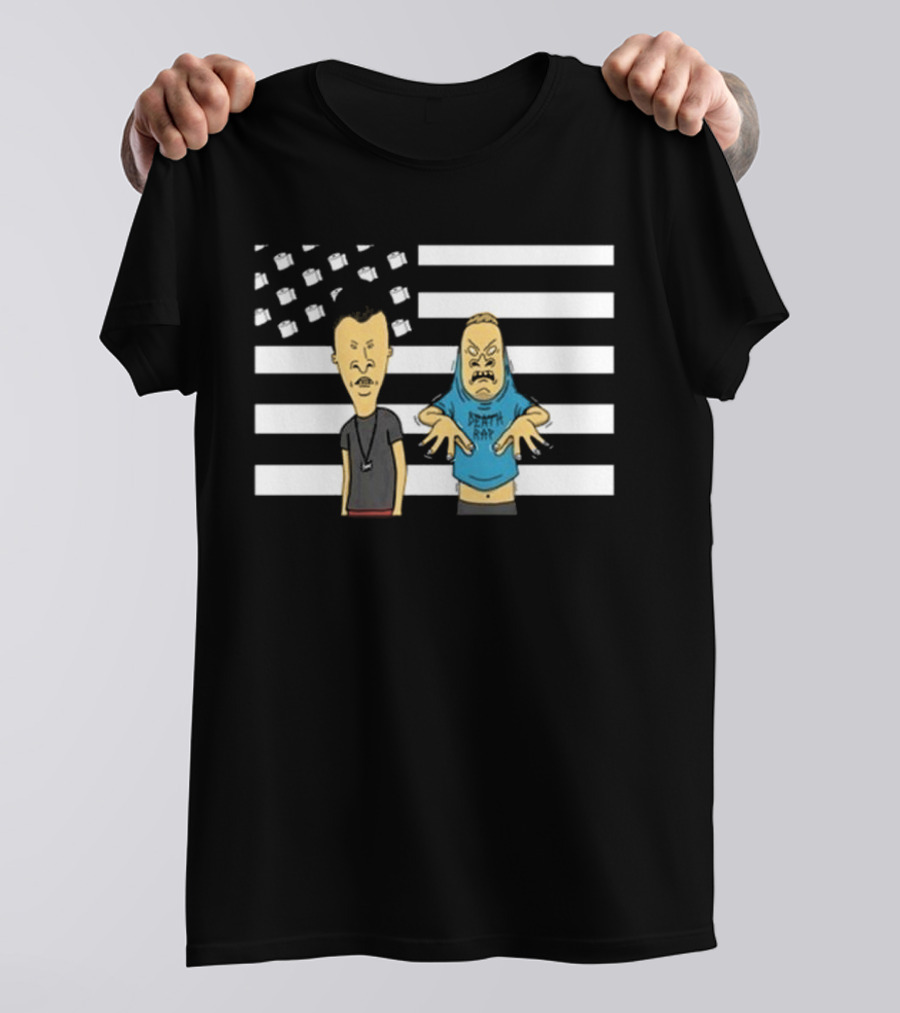 Benjamin Antwan Beavis And Butthead Cornholio American Flag Death Rap T-Shirt