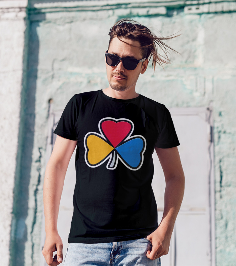 Pittsburgh Steelers Steel Shamrock Heart Colors T-Shirt
