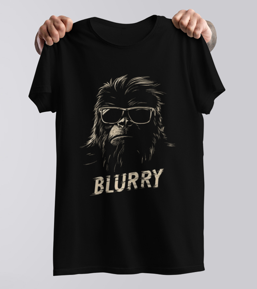 Blurry Cool Breeze Bigfoot In Sunglasses T-Shirt