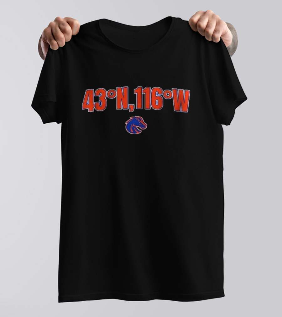 Boise State Football 43 N, 116 W T-Shirt