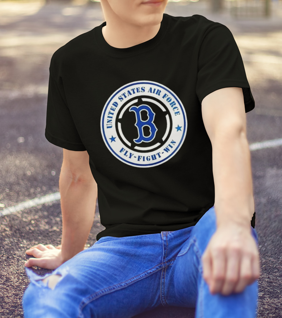 Boston Red Sox United States Air Force Fly Fight Win 2025 Military Appreciation Night T-Shirt