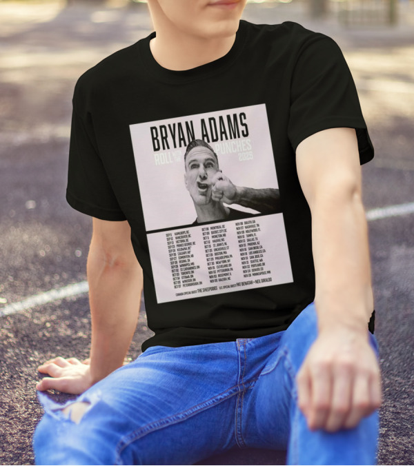 Bryan Adams Roll With The Punches 2025 North America Tour T-Shirt