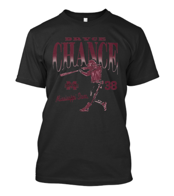 Bryce Chance Illustrated #38 Mississippi State Bulldogs Baseball NCAA 2025 Graphic T-Shirt