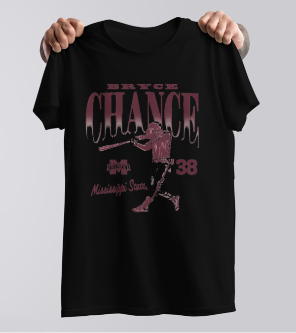Bryce Chance Illustrated #38 Mississippi State Bulldogs Baseball NCAA 2025 Graphic T-Shirt