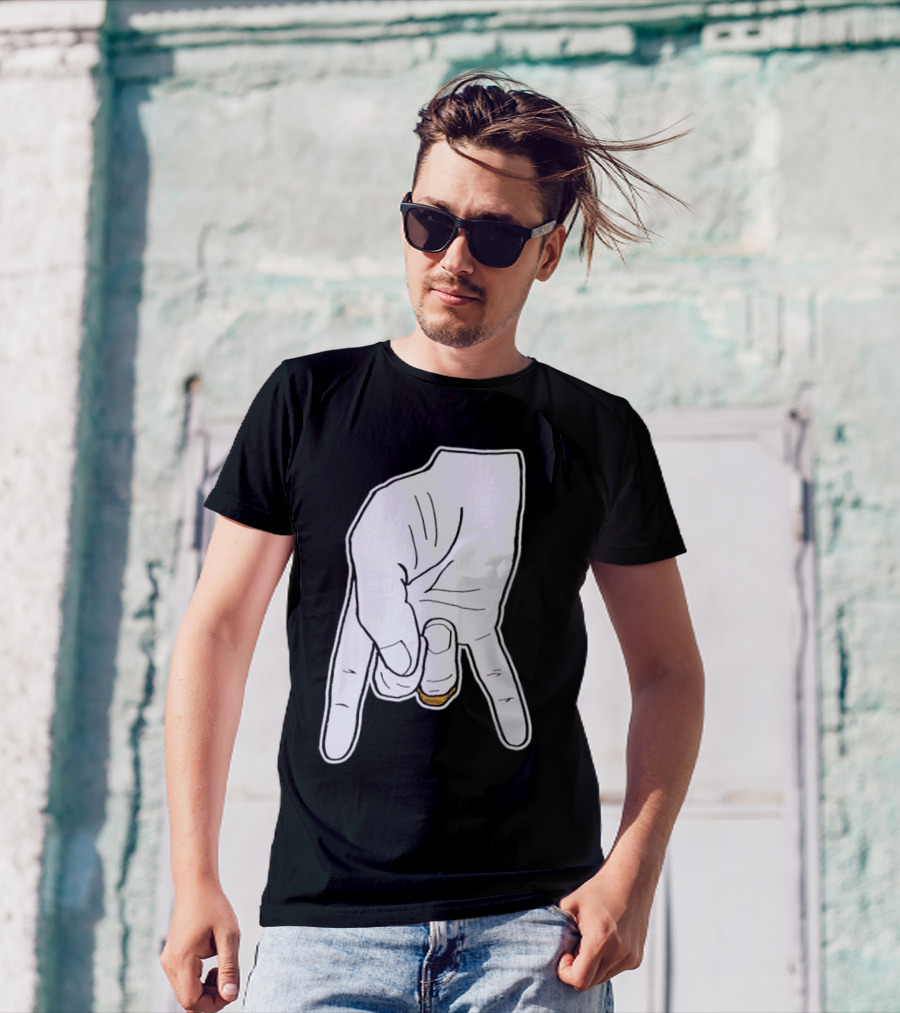 BTHO T.u. Horns Down Hand Gesture T-Shirt