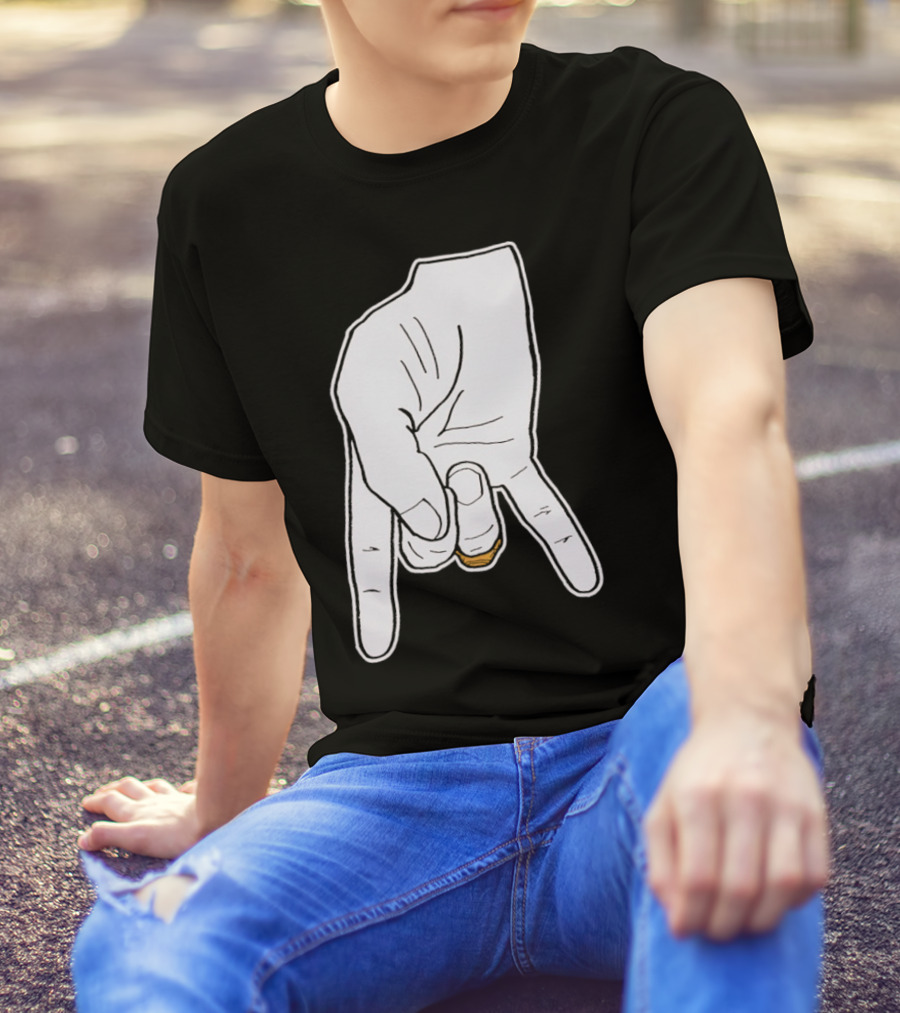 BTHO T.u. Horns Down Hand Gesture T-Shirt