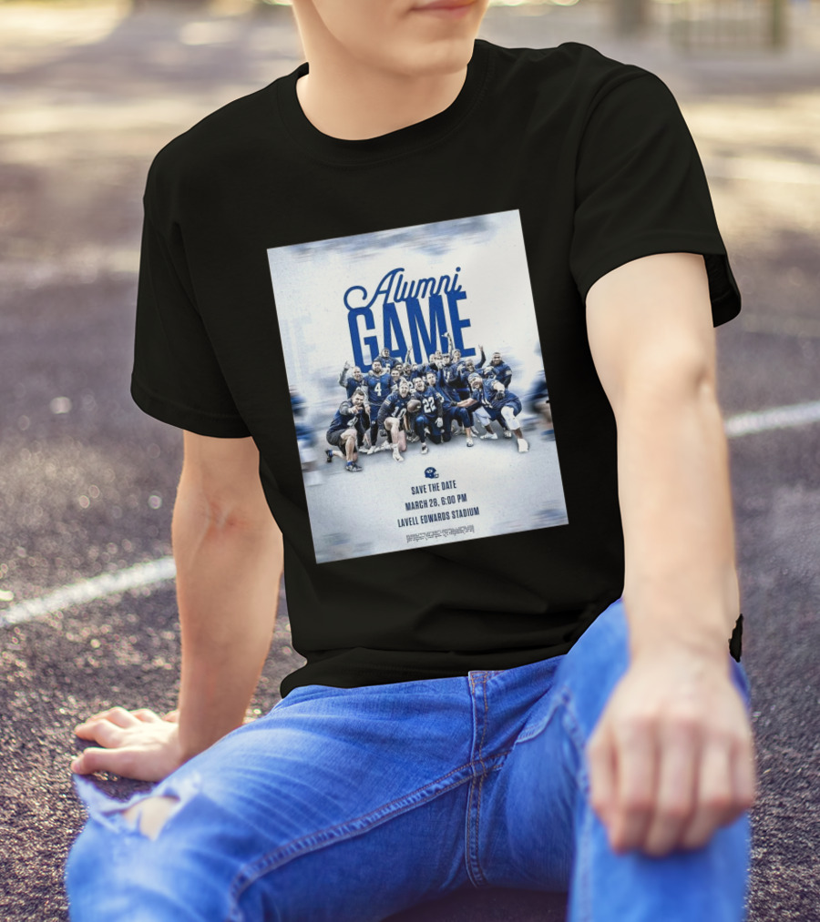 BYU Cougars Alumni Game Save The Date March 28 Lavell Edwards Stadium T-Shirt