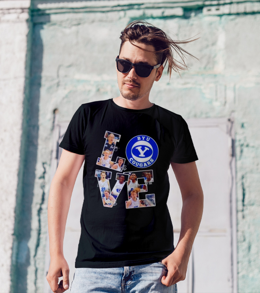 BYU Cougars Love Players Signatures T-Shirt