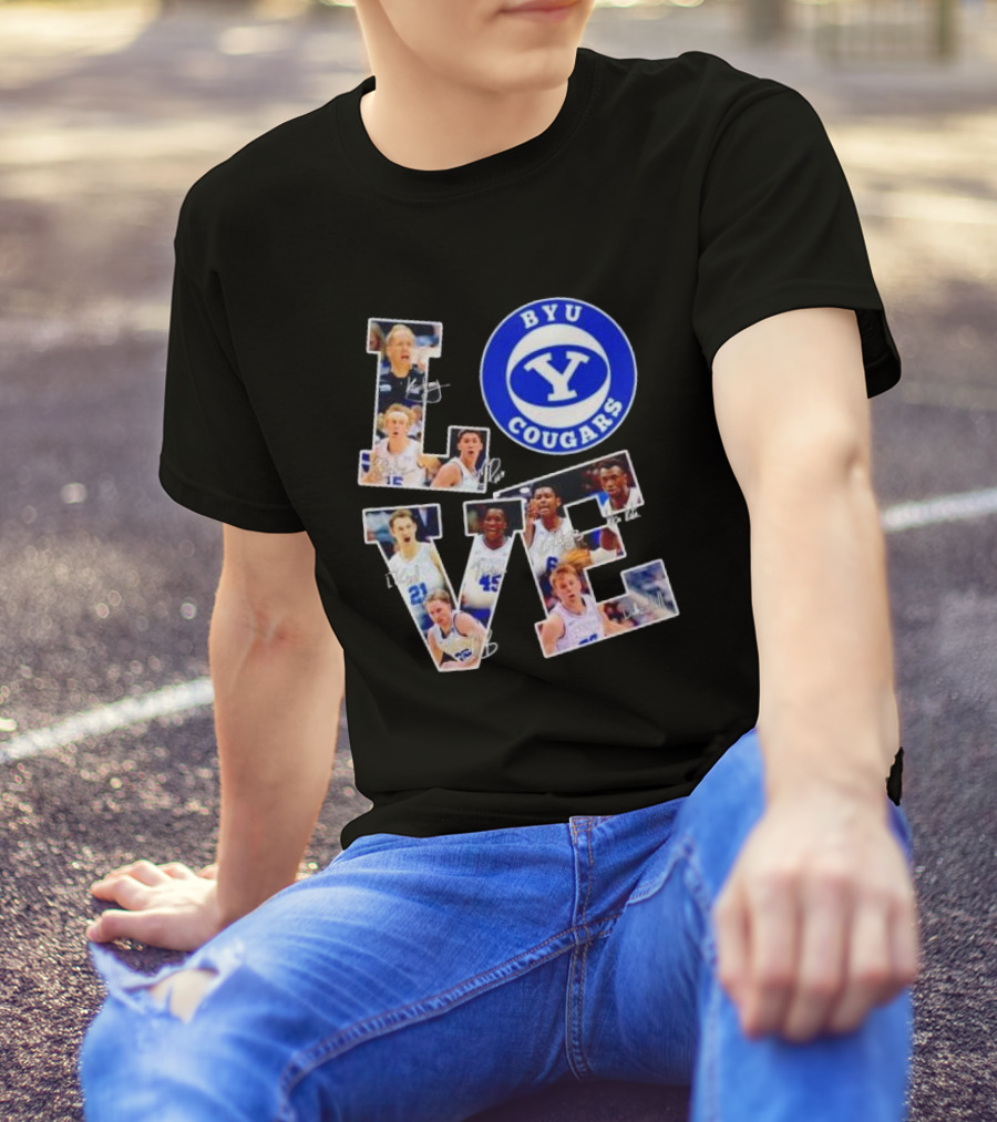 BYU Cougars Love Players Signatures T-Shirt