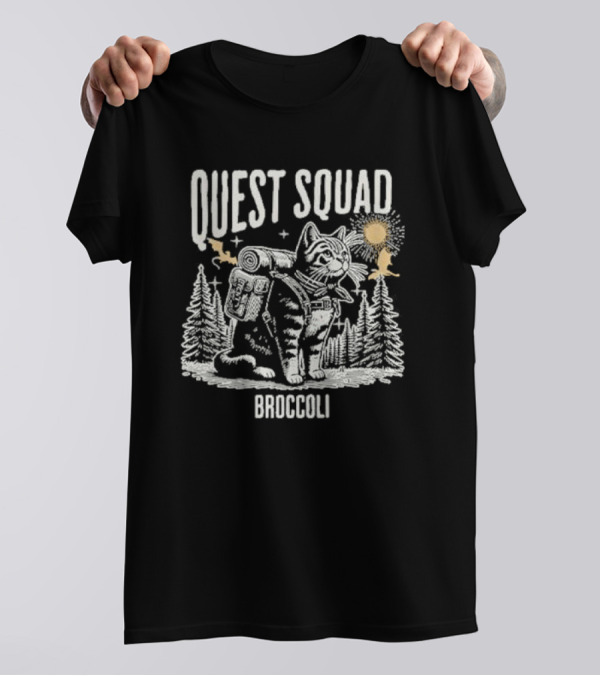 Cat Onyx Storm Quest Squad Broccoli T-Shirt