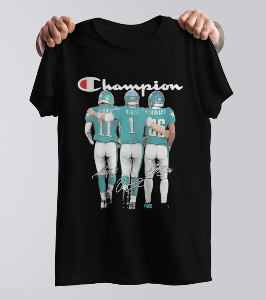 Champion Saquon Barkley Jalen Hurts And Aj Brown T-Shirt