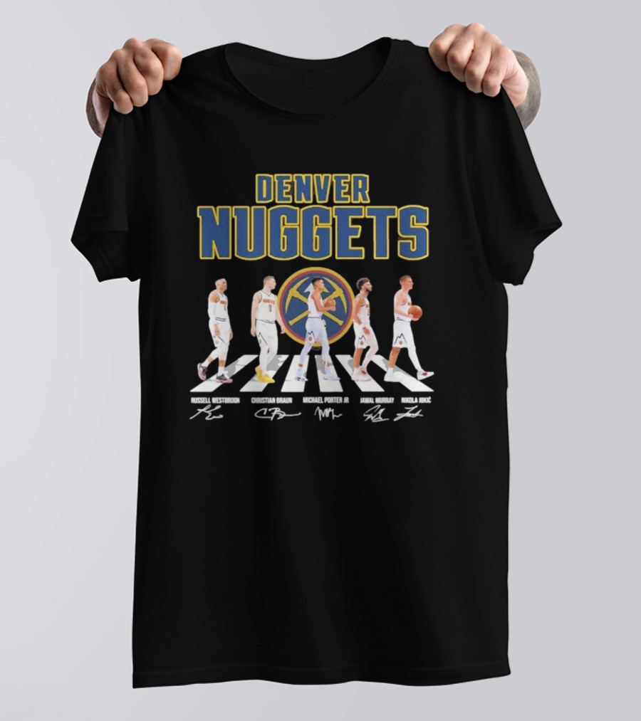Denver Basketball Abbey Road 2025 Signatures T-Shirt
