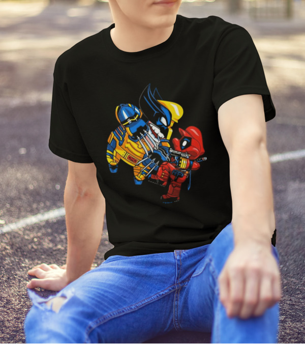 Deadplumber And Warverine Mashup Battle T-Shirt