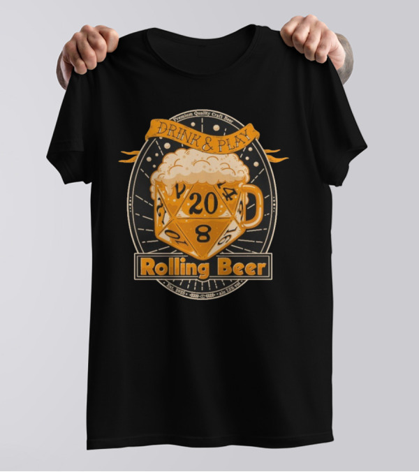 Drink And Play Rolling Beer T-Shirt