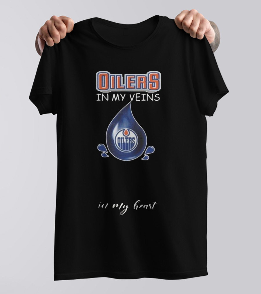 Edmonton Oilers NHL In My Veins Jesus In My Heart 2025 T-Shirt