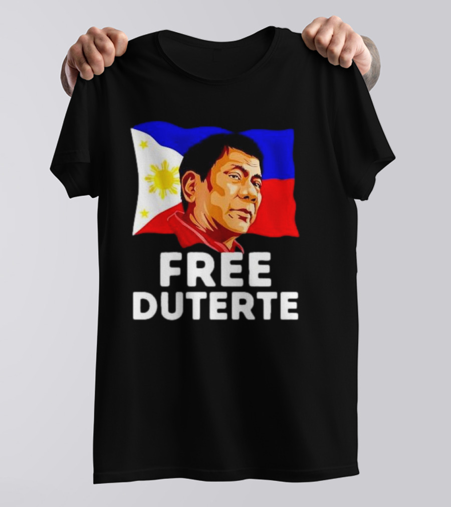 Free Duterte Philippines Flag Rodrigo Digong T-Shirt