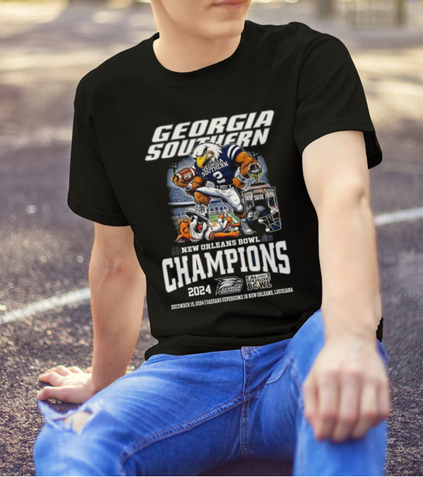 Georgia Southern Eagles New Orleans Bowl Champs 2024 T-Shirt