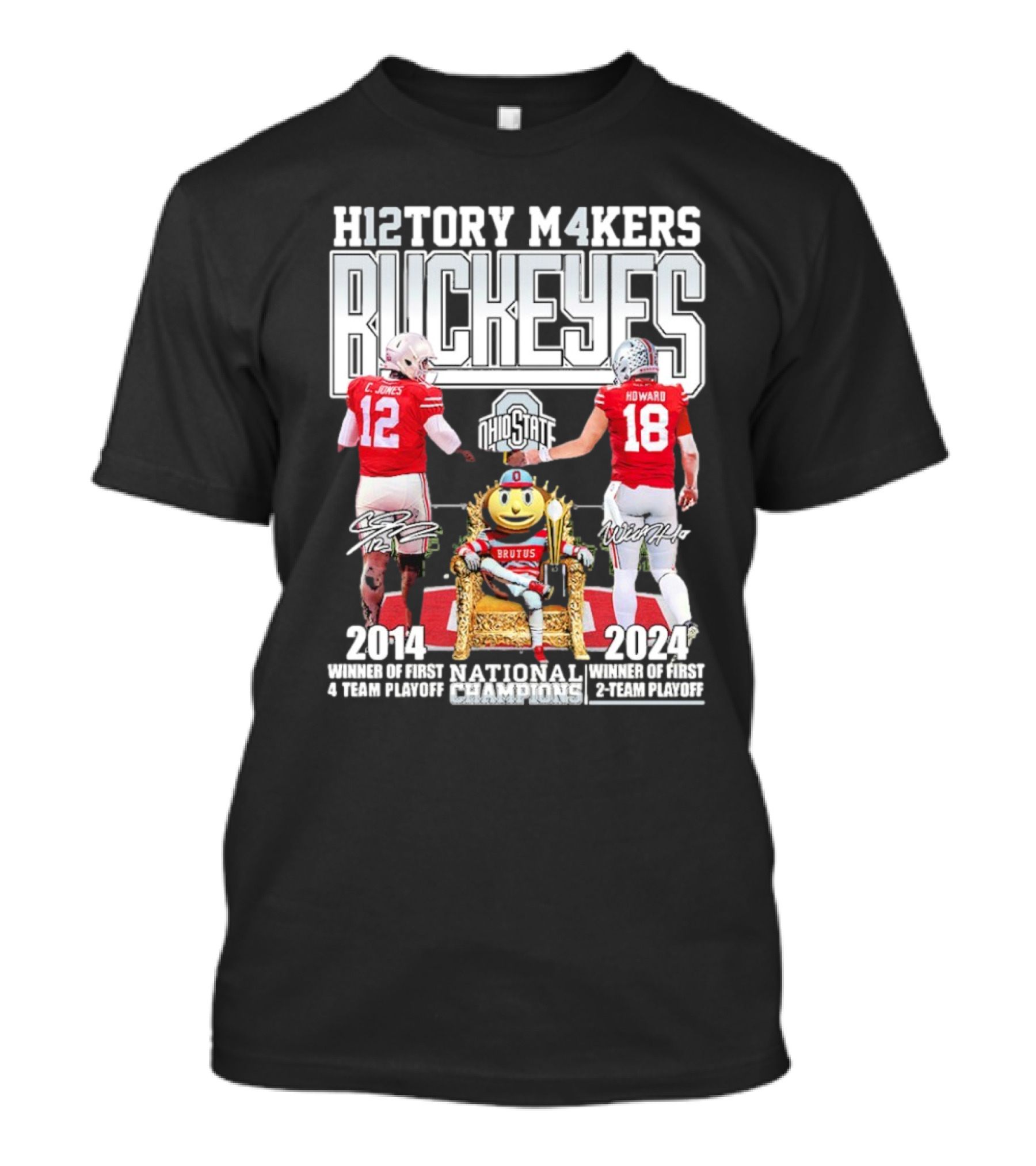 Funny Ohio State Buckeyes National Champions H12TORY M4KERS Buckeyes T-Shirt