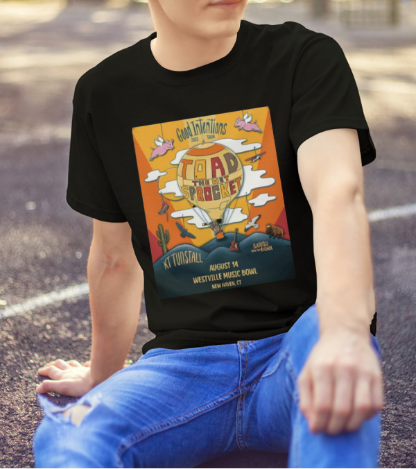 Good Intentions 2025 Tour Toad The Wet Sprocket Kt Tunstall August 14 Westville Music Bowl New Haven Ct T-Shirt