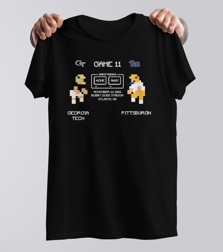 Game 11 Georgia Tech Vs Pittsburgh Panthers Uniforms Home Away November 22 2025 Bobby Dodd Stadium T-Shirt