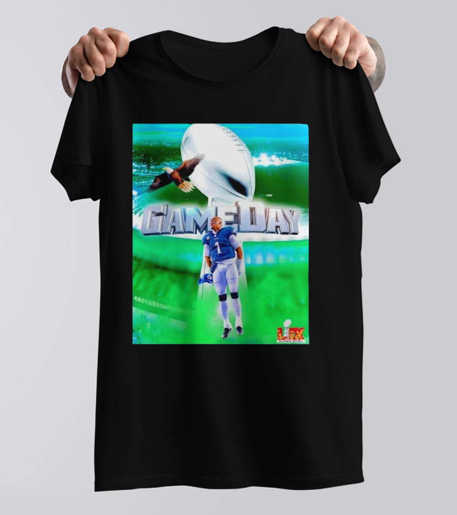 Game Day Jalen Hurts Philadelphia Super Bowl LIX Champions T-Shirt