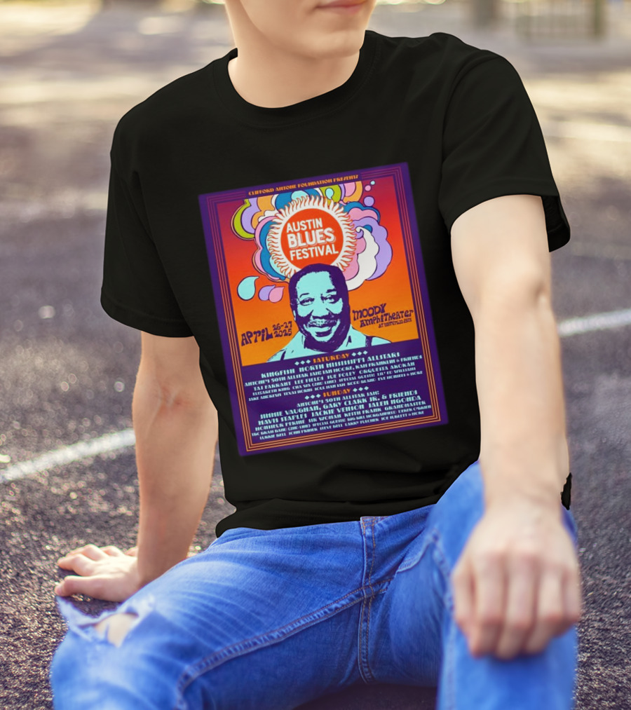Gary Clark Jr. And Jimmie Vaughan To Lead Allstar Jam At Austin Blues Fest 2025 T-Shirt