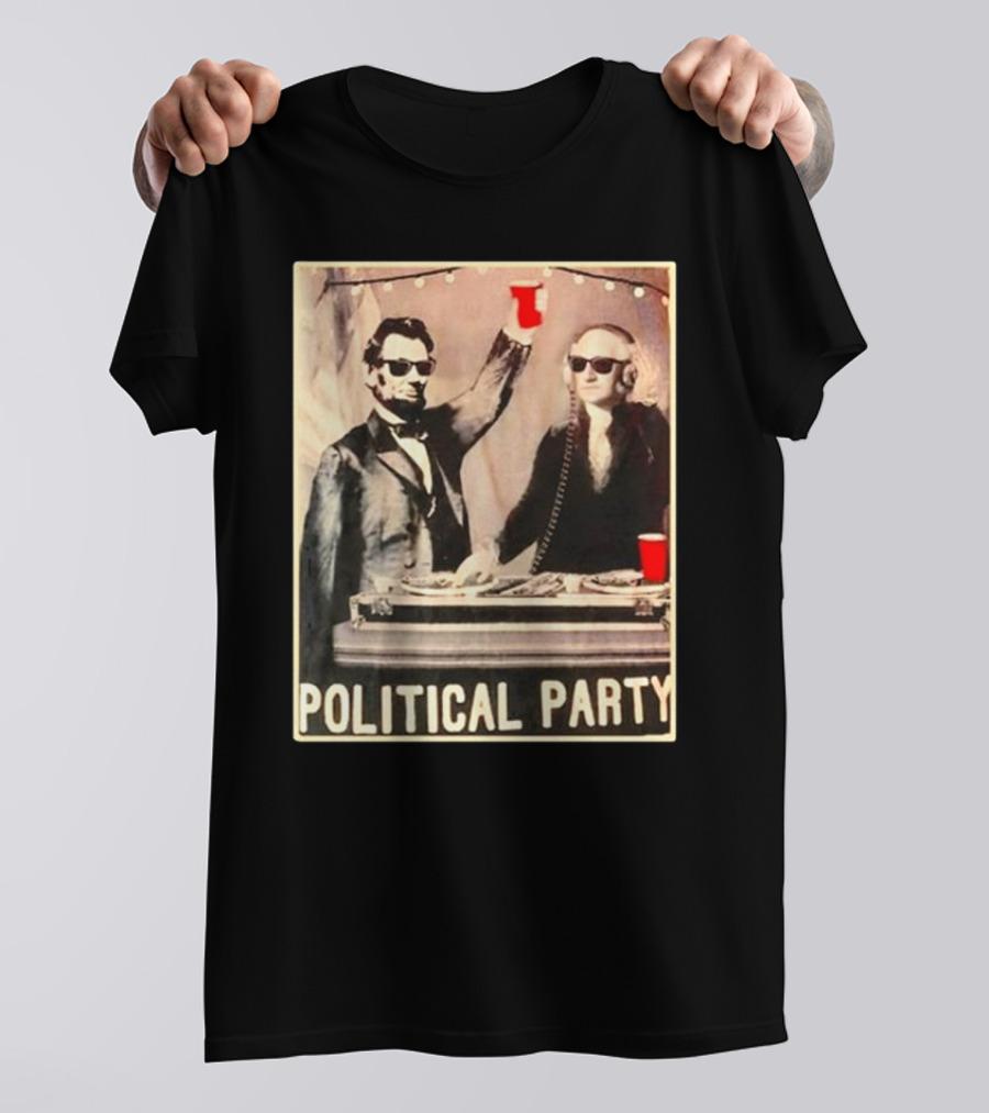 George Washington And Abraham Lincoln Political Party T-Shirt