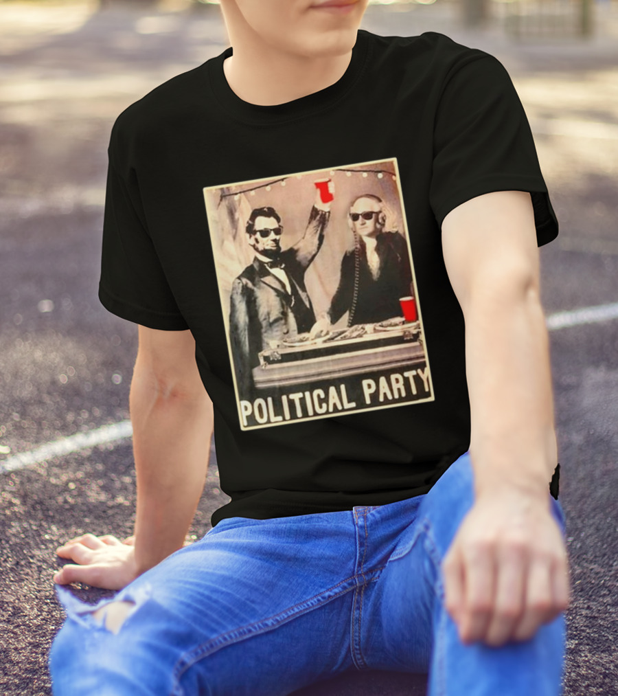 George Washington And Abraham Lincoln Political Party T-Shirt