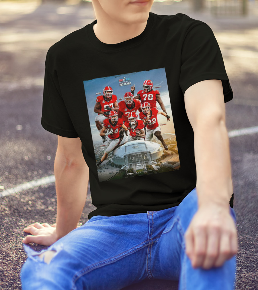 Georgia Bulldogs Football Warren Brinson Big Truss Ben Yurosek Chambliss Lovett East-West Shrine Bowl T-Shirt