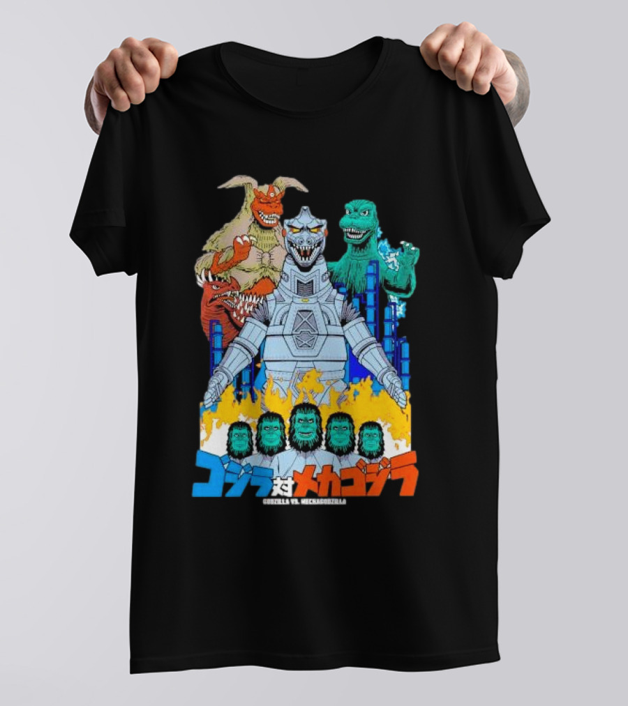 Godzilla Vs Mechagodzilla Alien Invasion T-Shirt