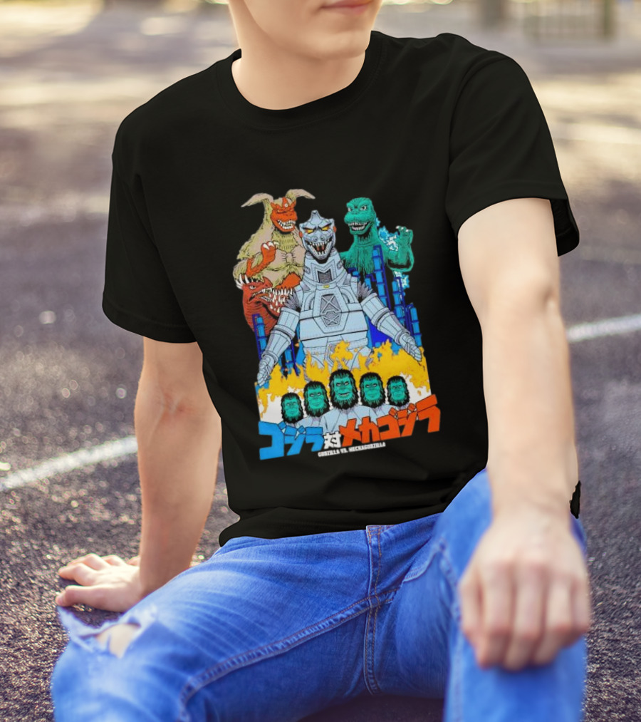 Godzilla Vs Mechagodzilla Alien Invasion T-Shirt