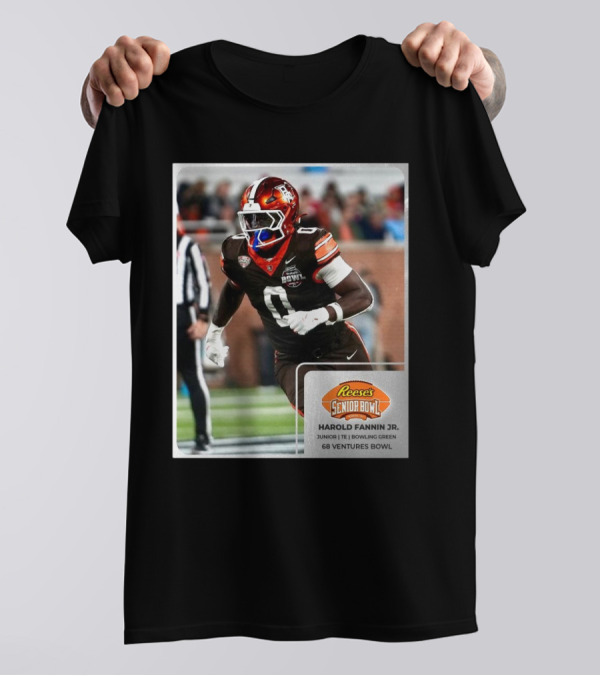 Harold Fannin Jr. Junior TE Bowling Green 68 Ventures Bowl The Senior Bowl T-Shirt