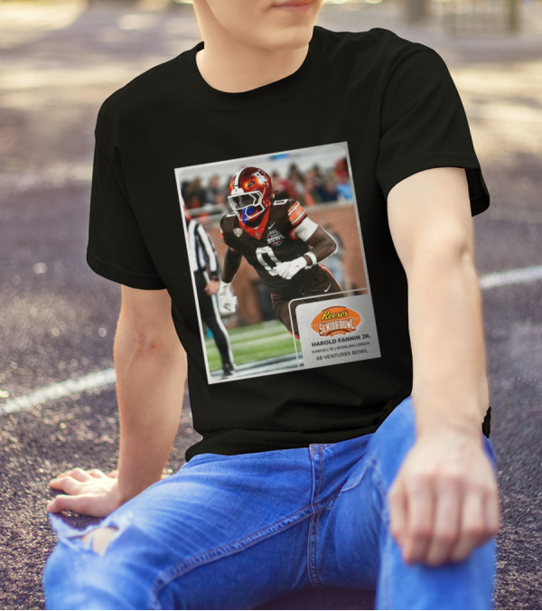Harold Fannin Jr. Junior TE Bowling Green 68 Ventures Bowl The Senior Bowl T-Shirt