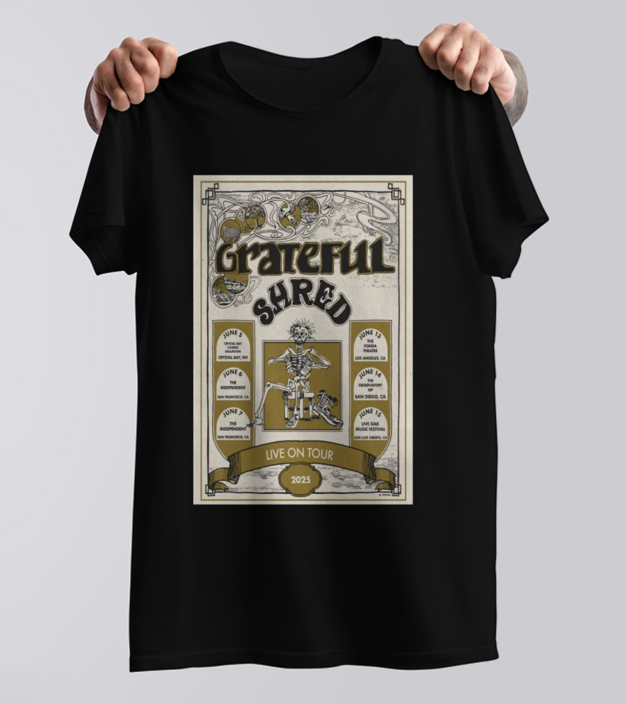 Grateful Shred June 2025 Tour T-Shirt