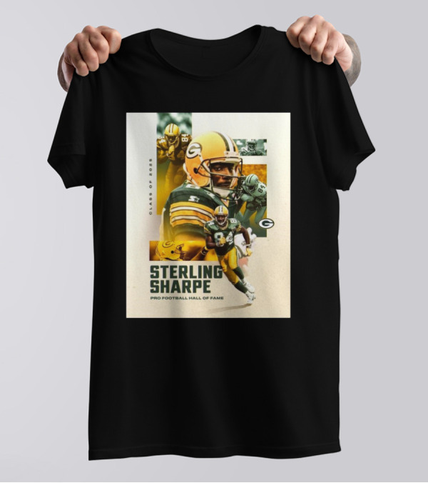 Green Bay Packers Sterling Sharpe NFL Pro Football Hall Of Fame Class Of 2025 T-Shirt